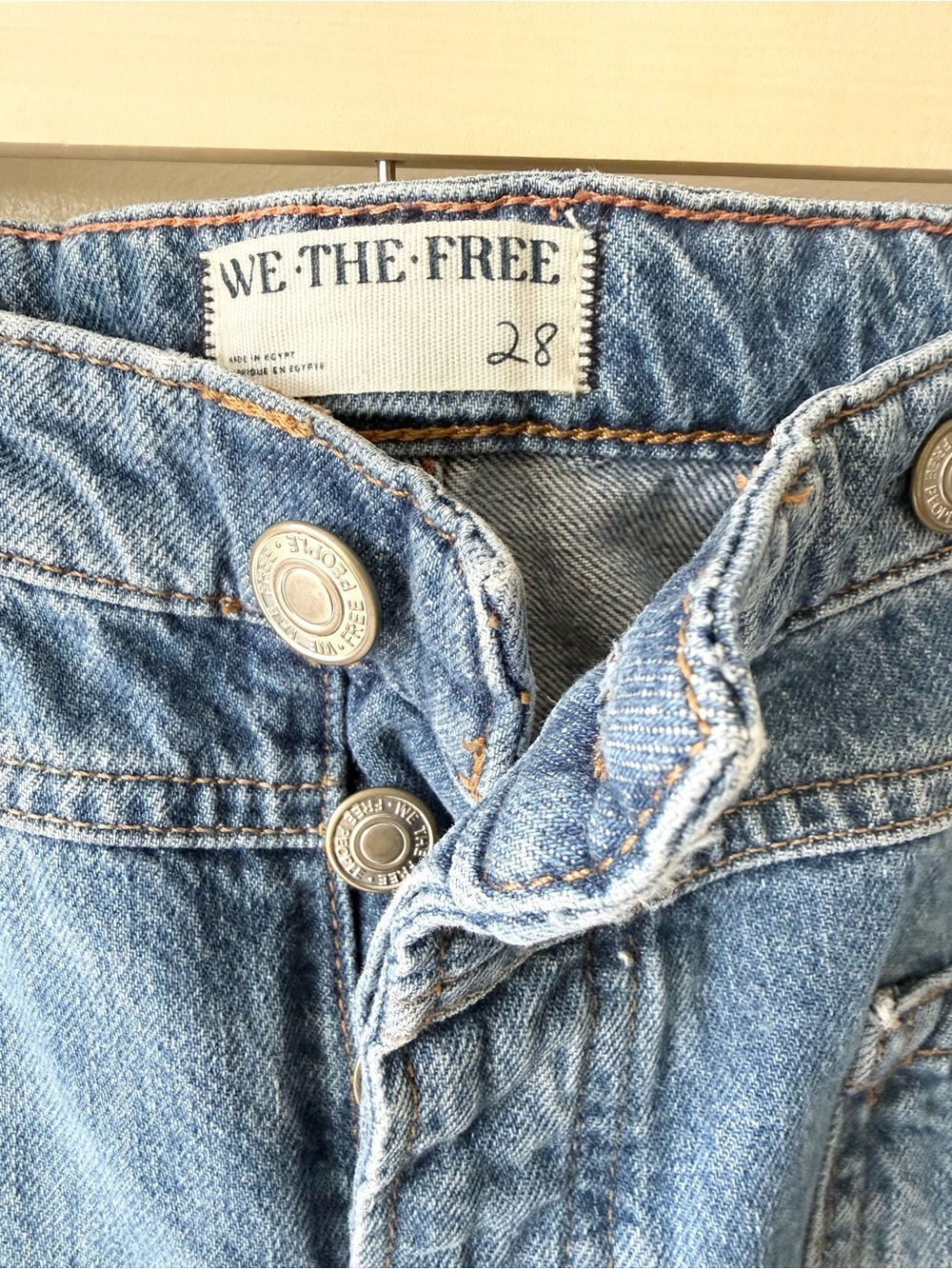 Free People We The Free Palmer Cuffed Wide Leg Jeans in 100 Years Wash 28 - Picture 10 of 15